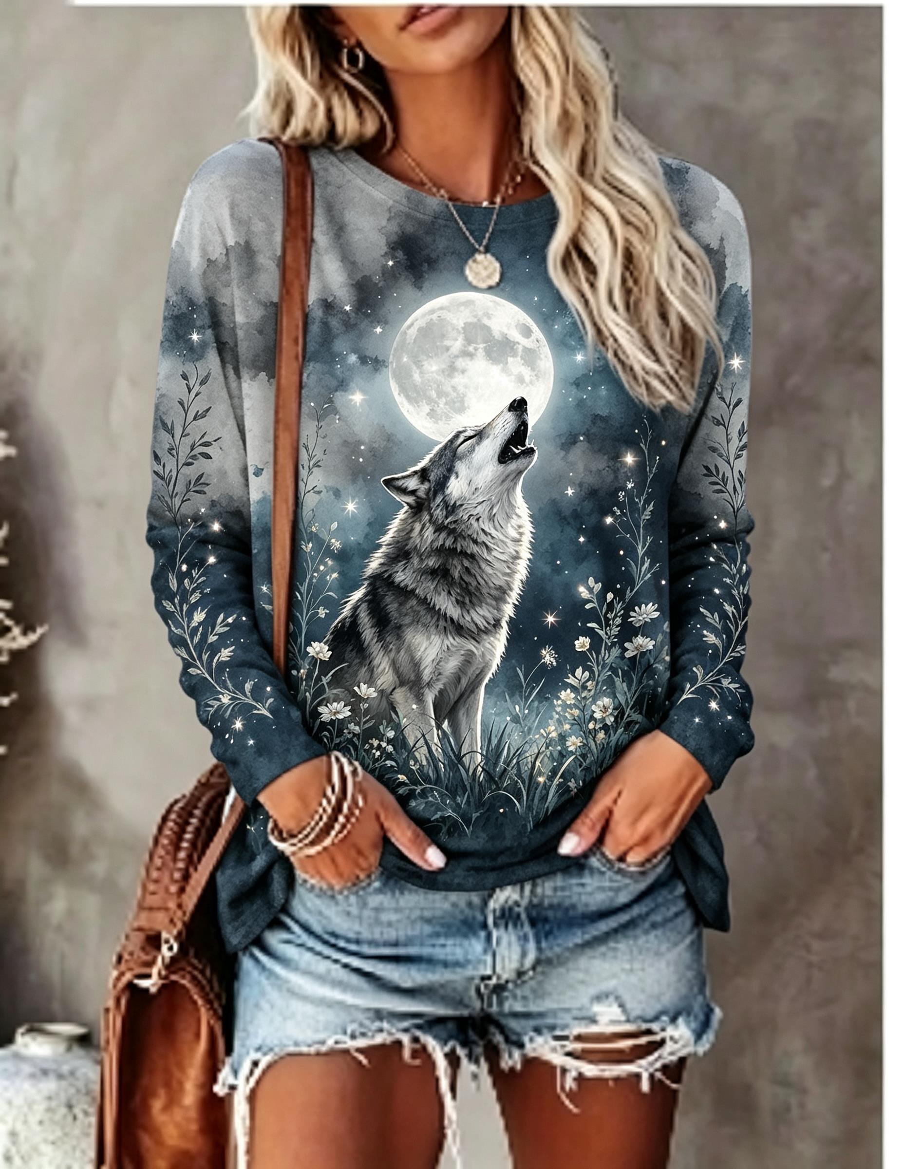 Women Long Sleeve T Shirt Howl - Wallpaper review and price